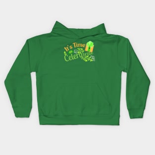 It's Time to Celerybrate - Punny Garden Kids Hoodie